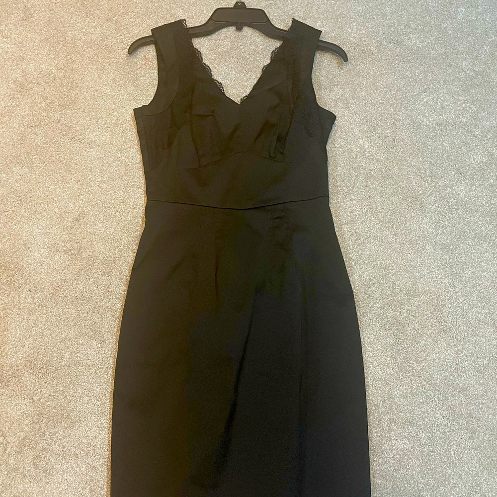 Black Satiny Cocktail Dress
